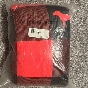 Victoria's Secret Red and Black Plaid Blanket
